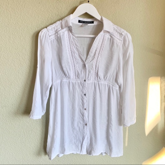 JUICY & SPICY Boho White Tunic Top - Picture 4 of 8